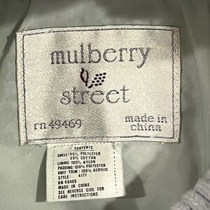 Vintage Mulberry Street Hooded Puffer Coat Womens 10P Gray Winter Quilted Jacket